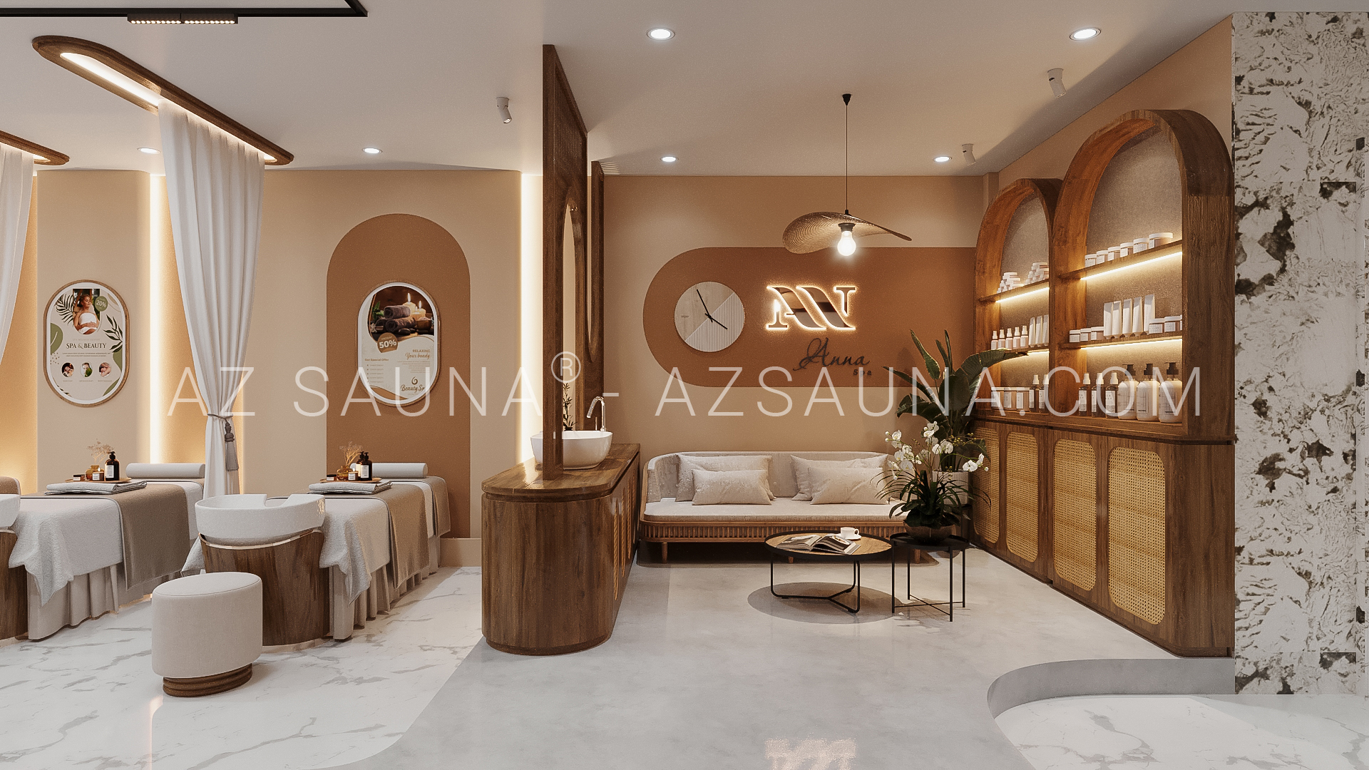 Thiết kế thi công ANNA Spa - Lương Ngọc Quyến - Thái Nguyên